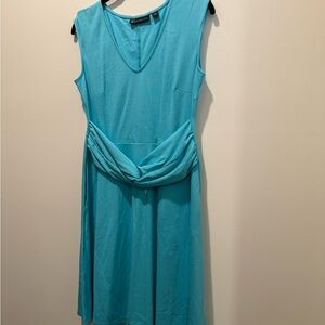 New York & Company Blue Ruched Sheath Dress